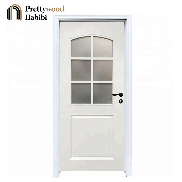 Последняя модель деревянная интерьерная Входная стеклянная кухонная дверь