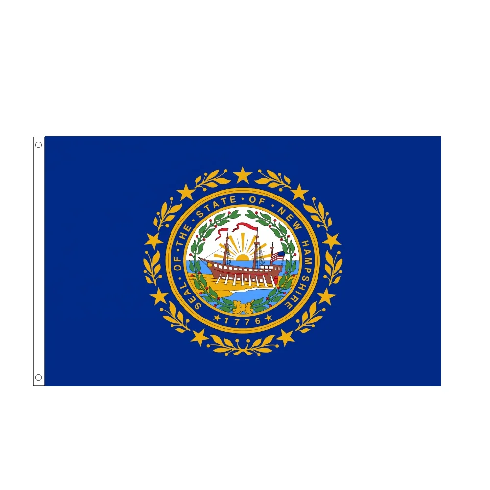 Custom 3x5 Polyester New Hampshire State Flag for All Countries National Day Celebration