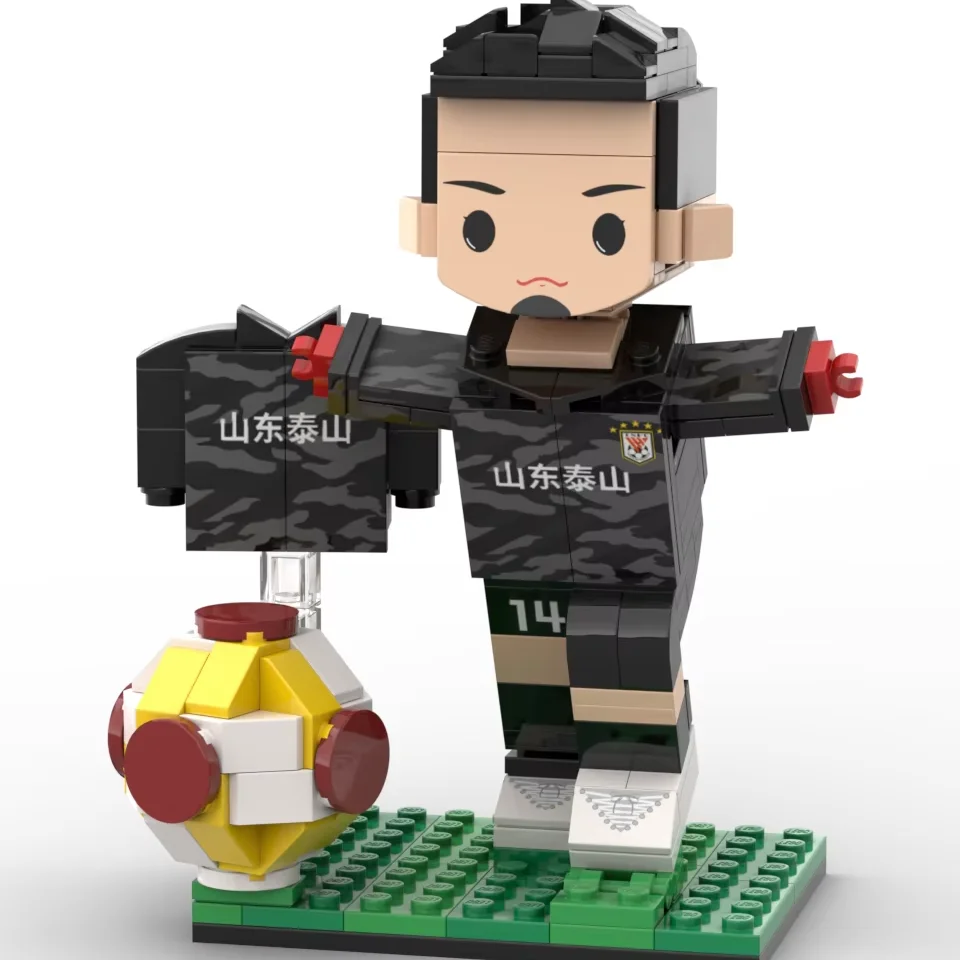 Custom Brick Figures Gift for Football Team Action Figures  Plastic mini bricks mini people for crafts