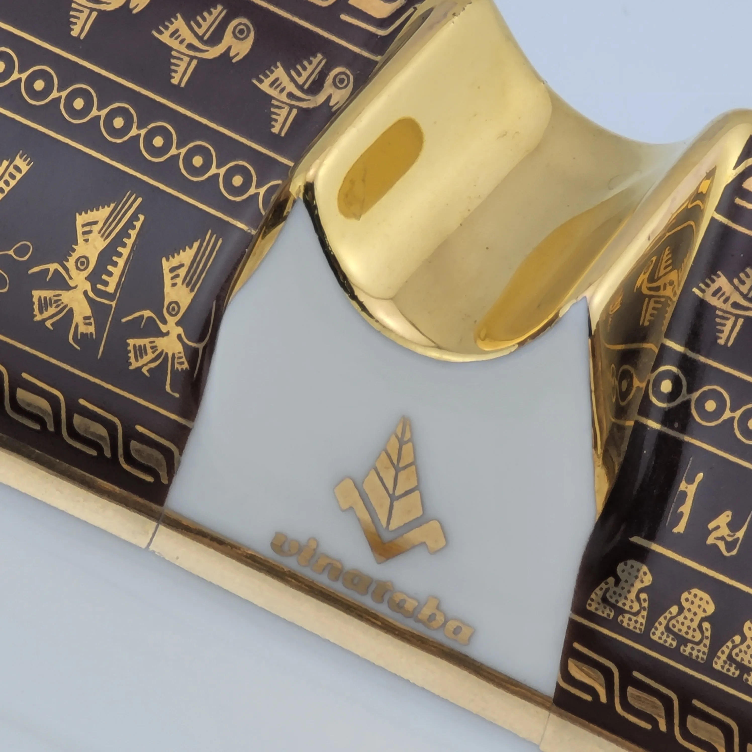 Luxury Hotel Bar Office Custom Logo Square Large Ceramic Cigar Ashtray