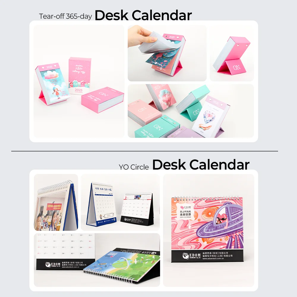 2025 Wholesale Cheap Desktop Advent calendar Different Size Printing Custom Table desk Paper calendar