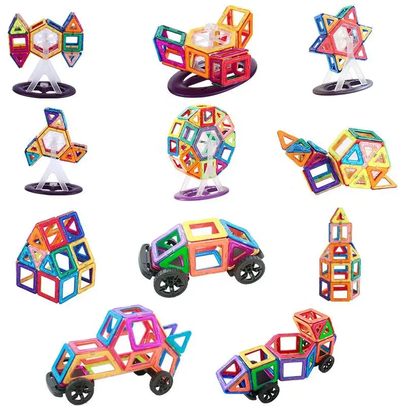 Educational Bricks DIY Magnetic Building Blocks Toys Car Magnetic Toys For Kids