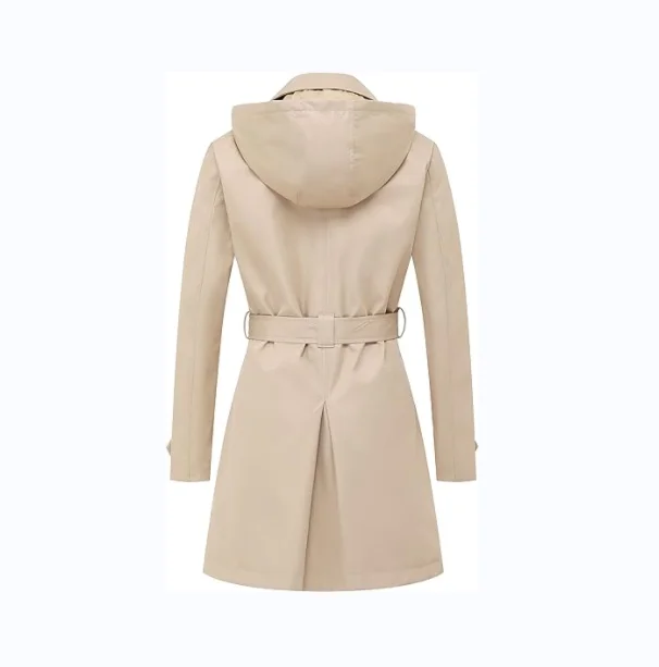 AQTQ  Wholesale Fashion New Spring Autumn Ladies Overcoat Long with Belt Trench Coat Slim Outerwear Coat For Women