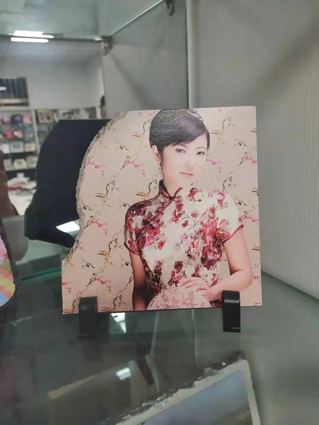 photo customised  DIY sublimation heat press transfer slate coated stone  blank rock