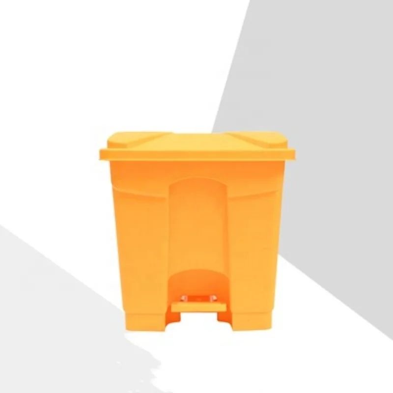 Shianku Food Grade Foot Pedal Dustbin 30L Industrial Workshop Plastic Dustbin Durable Plastic Trash Can