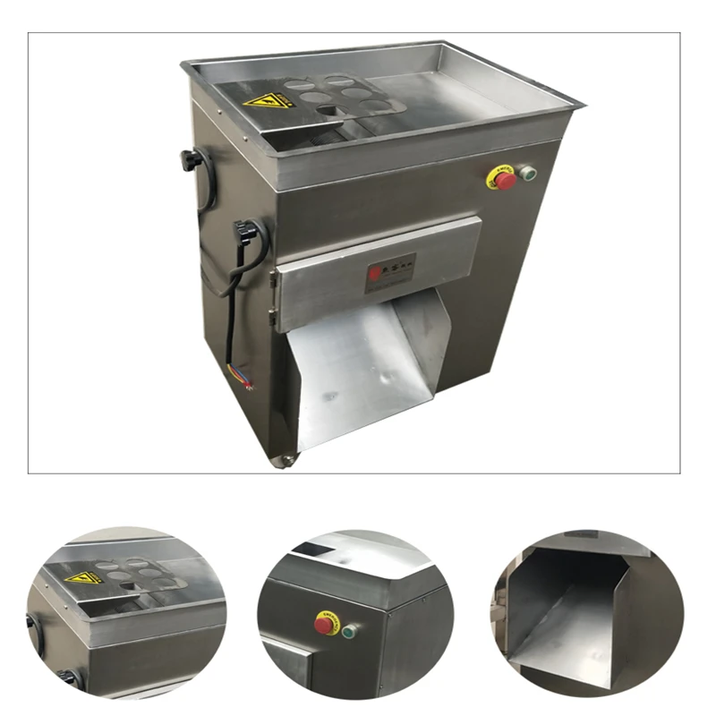 Высокоэффективная мясорезка, обрабатывающее оборудование, машина для резки курицы, говядины, копченого мяса, барбекю, машина для резки мяса из нержавеющей стали