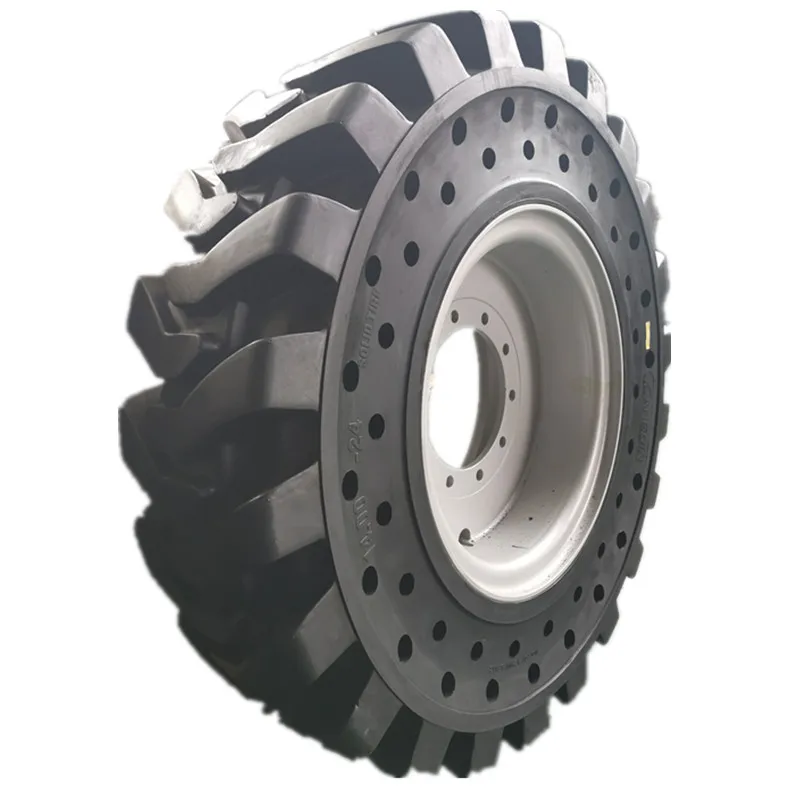 Jiangsu solid tire Topower brand super elastic tyres puncture free airless solid tyres 1400 24  13 - 24 13x24 14x24 for forklift