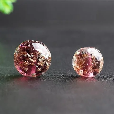 Colorful Luminous Glowing Glass Beads Round Firefly Beads Loose Beads for Jewelry Supplies DIY Jewelry Making