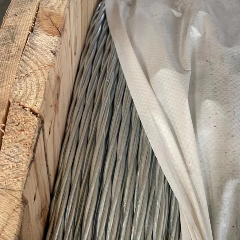 Cable de acero galvanizado de 7 / 1.04 mm Cable de mensajero de 1/8 ' para cable ACSR