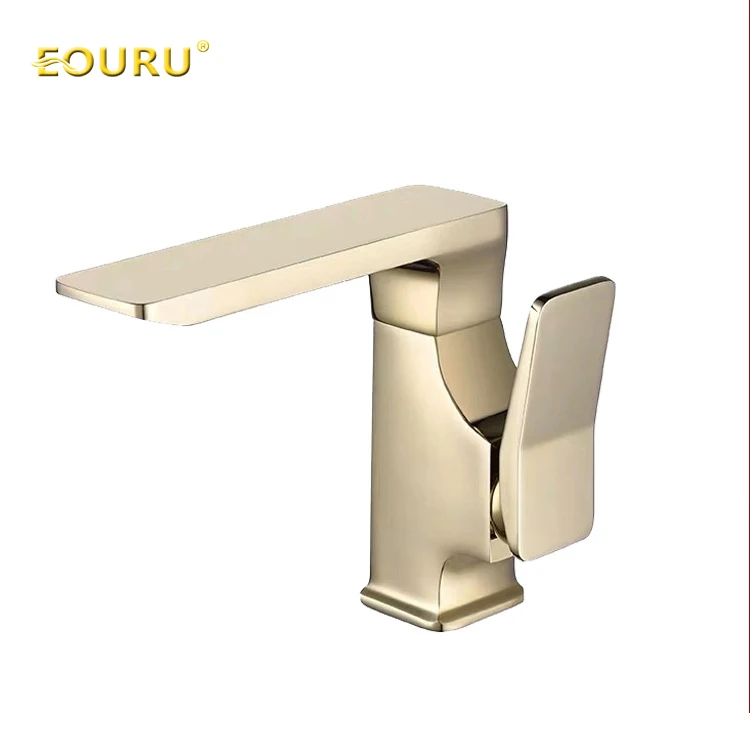 Zirconium Gold Basin Faucet Toilet Basin Faucet Wash Basin Hot And Cold Mixing Valve Foreign Trade Wholesale Copper Materials