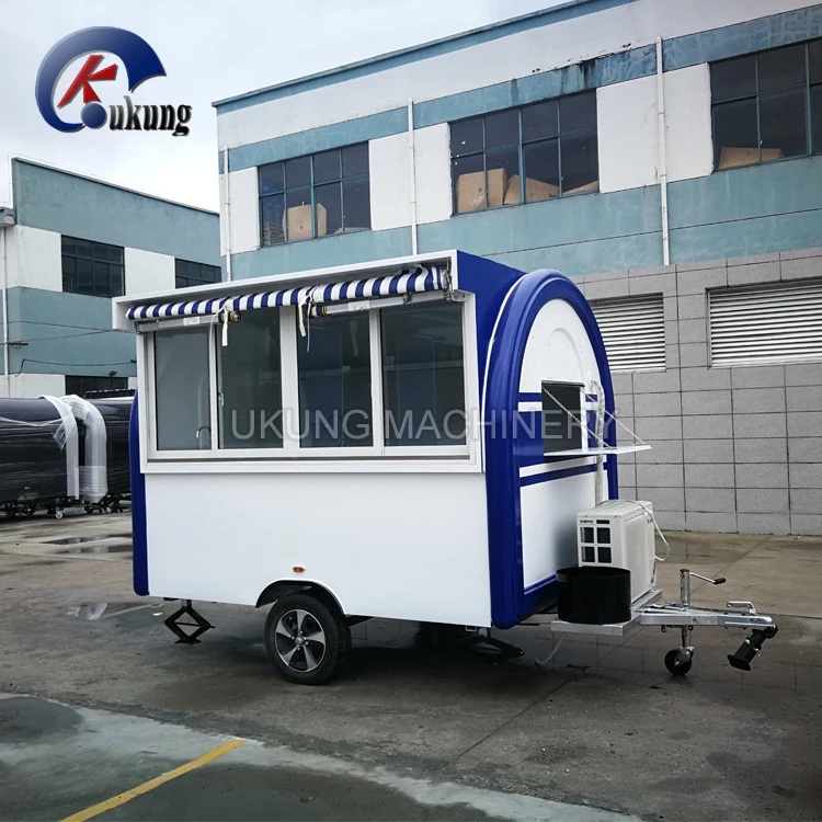 UKUNG American style fast food trailer for sale, fiberglass mobile catering truck for USA market