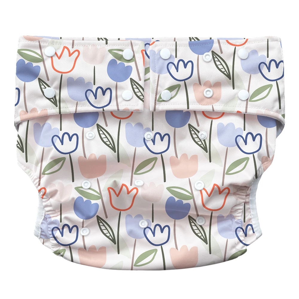 Waterproof 1PC Adult Diapers  Washable Reusable Teenager Elderly Cloth Diapers Adjustable Pocket Nappies