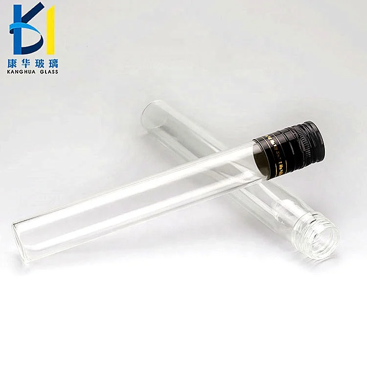 Wholesale Liquor Bottle Mini Wine Glass Bottle Sample Wine Tube 100ml Long Glass Tube Packaging Shot Bottles Glass Vial 100 ml