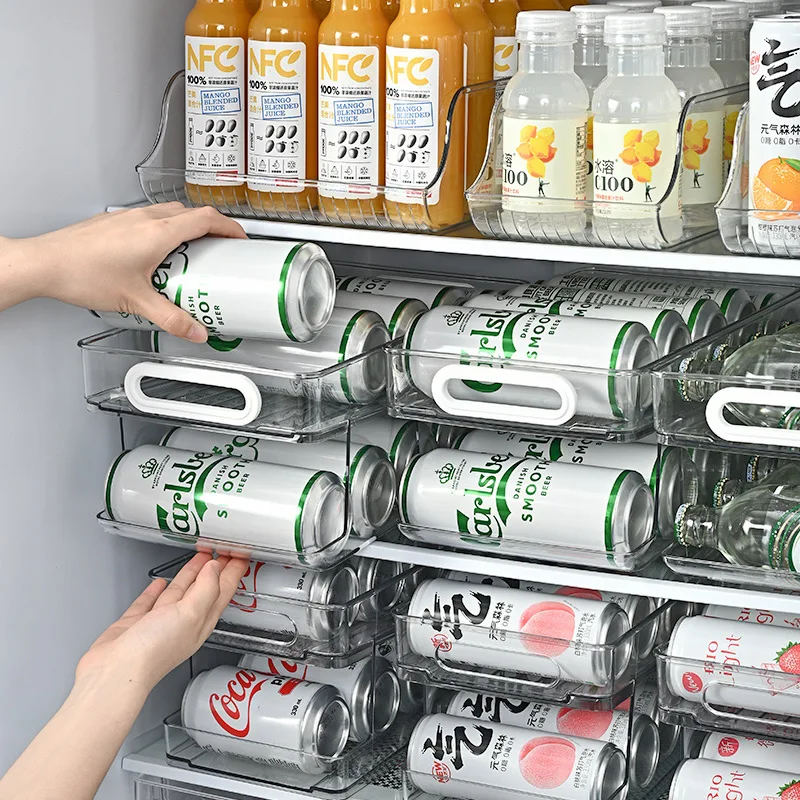 Kitchen Soda Drink Can Dispenser For Refrigerator Freezer Fridge organizer and Storage