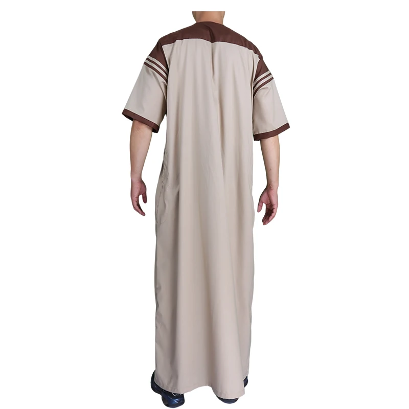 Wholesale Stitching Men Thobe Cotton Made Dress Thobe 2 Days Adults / Thawb Middle East 6 Colors