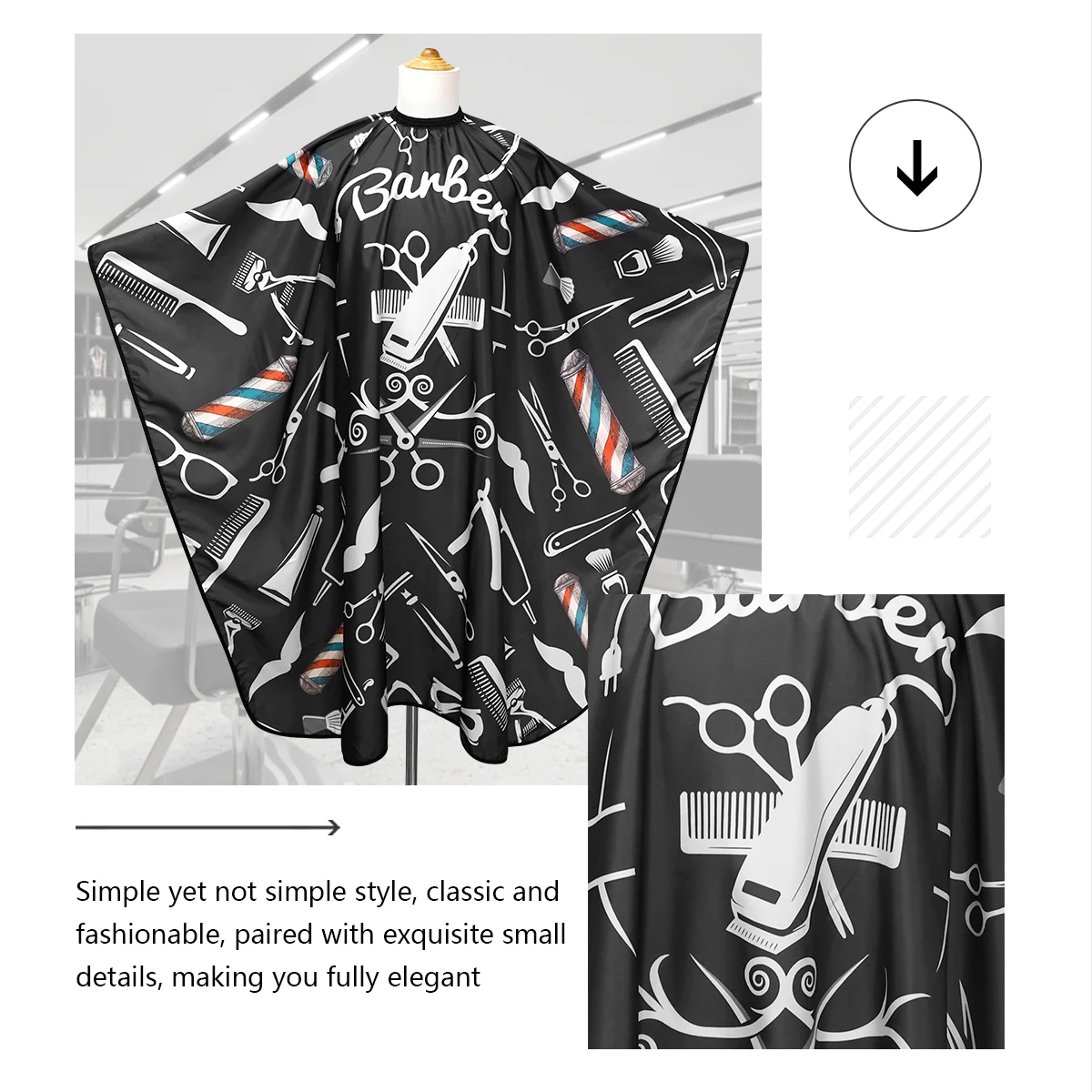 New Fashion Barber Tools Pattern Professional Waterproof Barbershop Hair Cut Barber Hairdressing Capes Beauty Salon Equipment