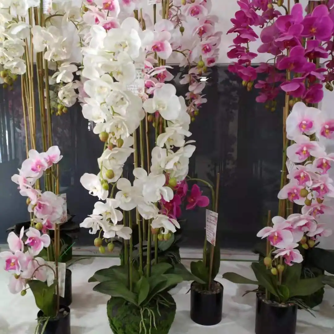 China cheap plastic artificial butterfly orchid flower centerpiece flower