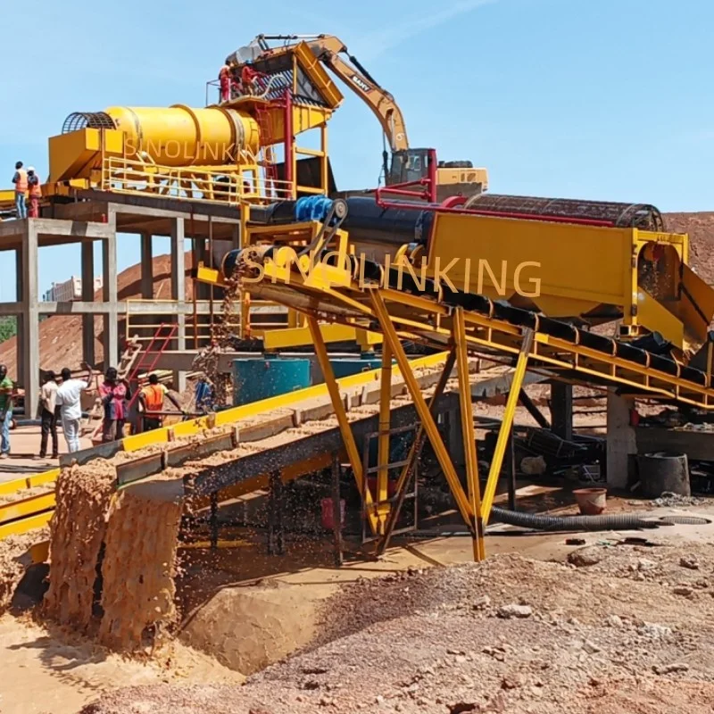 Placer Gold Wash Processing Set Soil Trommel Screening Concentrate Plant for