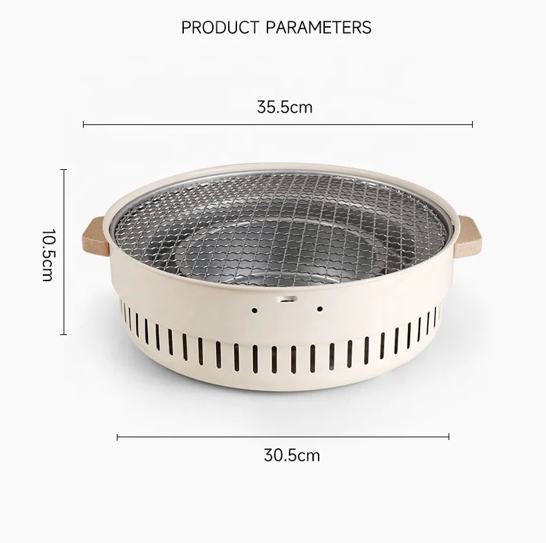 Table Portable Stainless Steel Charcoal Grill BBQ Stove Heating Stove Indoor Household around the Stove to Cook Tea