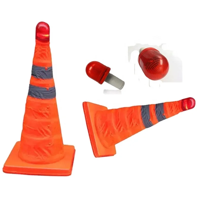 Factory Supplier Easy To Carry High Visibility Collapsible Traffic Cone For Truck Emergency Stop Use