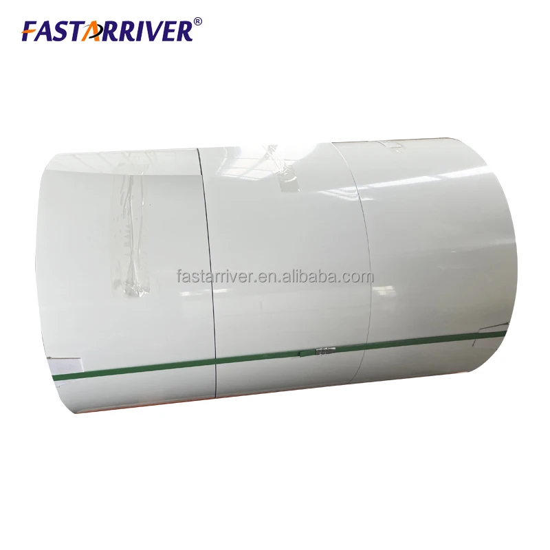 0.5mm thickness 98mm width White Prepainted Color Coated Aluminum Coil for gutter