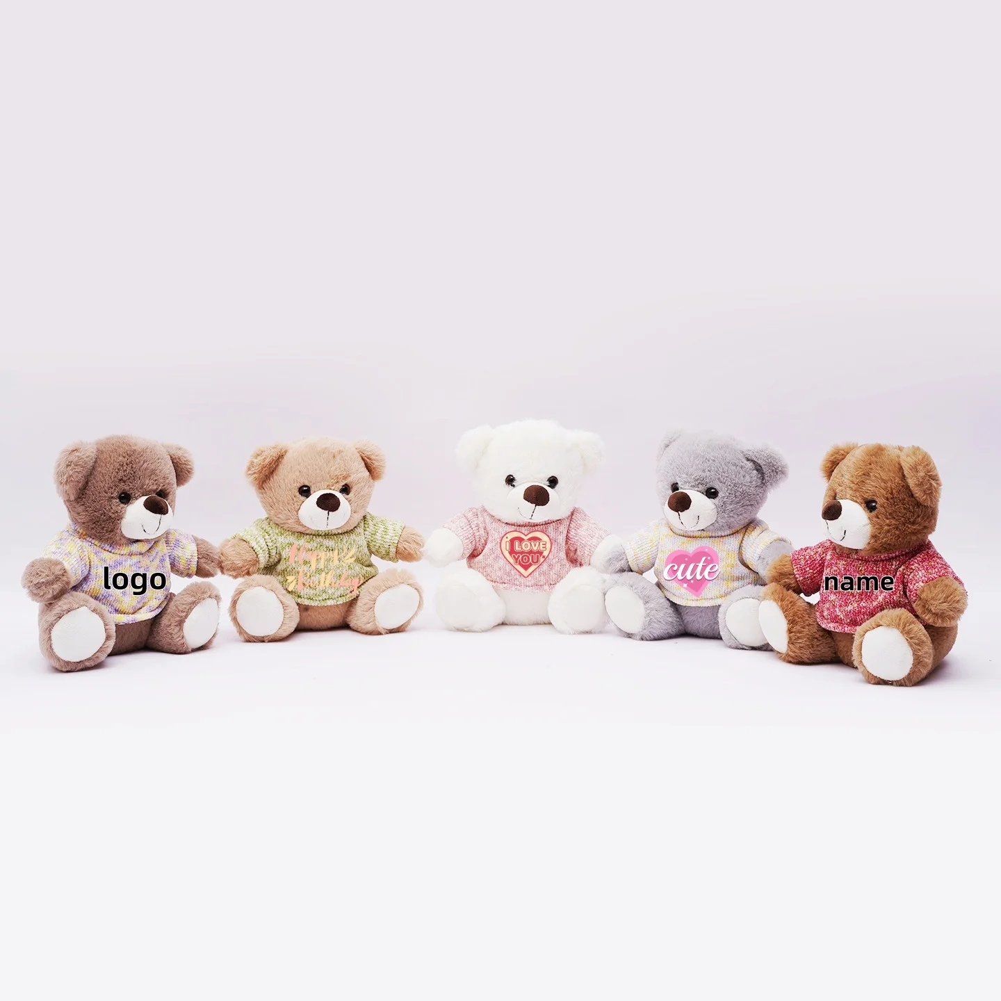 cheap lovely cozy 15cm plush toy bear colorful soft  adorable unique stuffed plush toy bear OEM ODM New eco-friend fabric