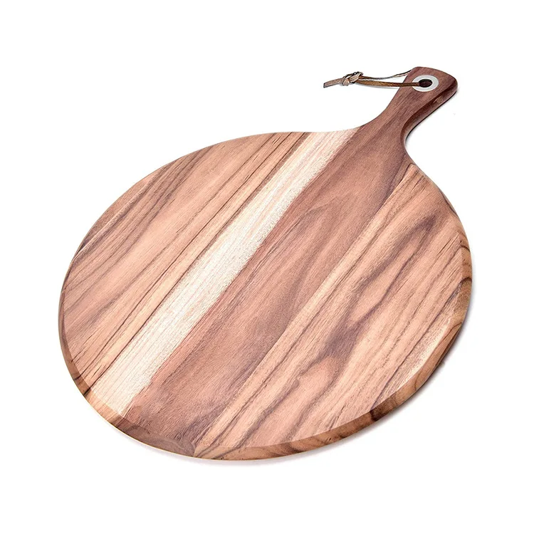 Wholesale Custom Bamboo Round Acacia Engraved Cutting Chopping Board