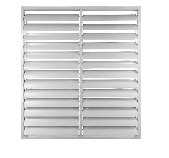 Window blinds between glass Aluminum Grills Motorized Louver Window Frames Commercial Glass louvered with fiberglass mesh