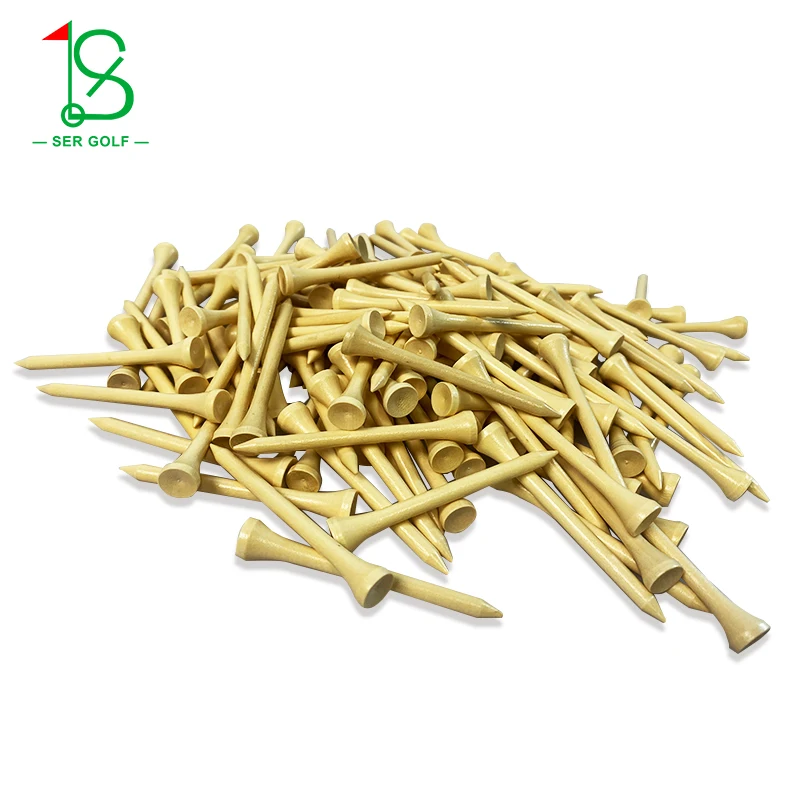 Wholesale Manufacturer Bamboo Golf Tee Natural Color Custom Logo/Packing Professional Wood Golf Tees