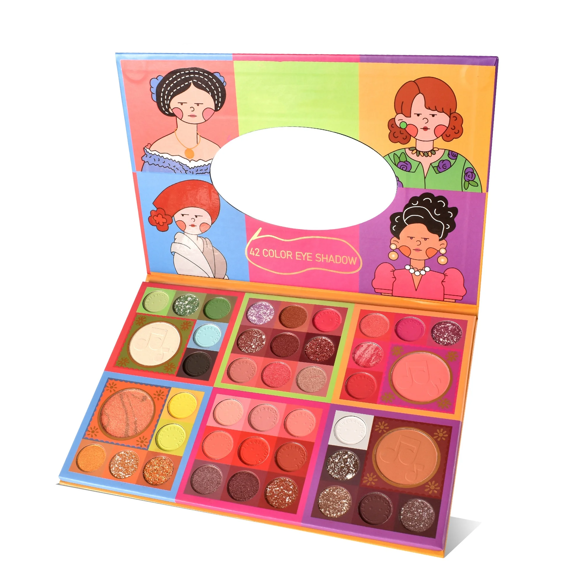 Wholesale Oem Colorful Cosmetic Natural Matte Eyeshadow Palette Private Label Custom 42 Colors Eye Makeup