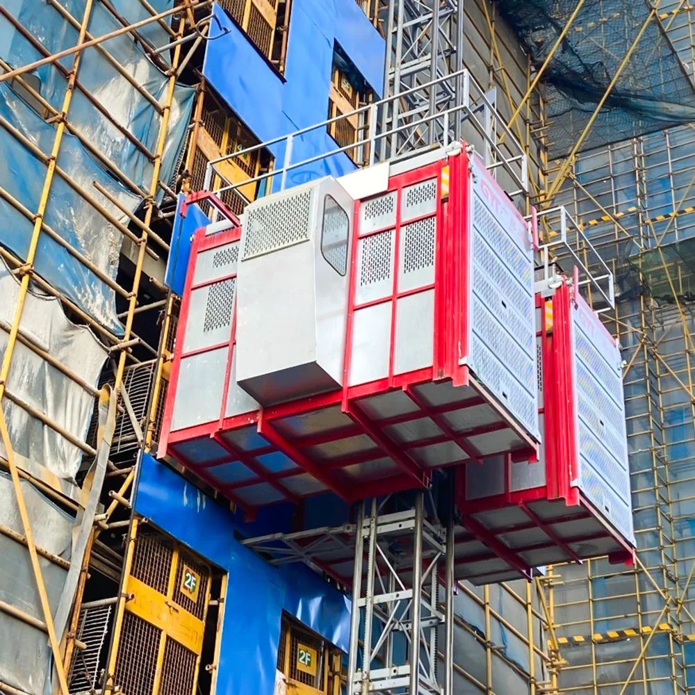 ZK China Factory price passengers and materials lifter construction Elevator SC200/200 construction hoist