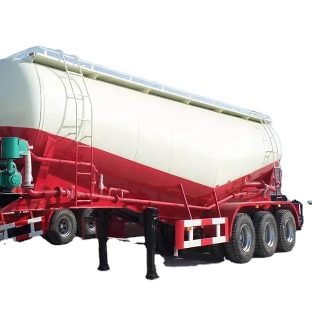 Customized Used  tri-axles Powder Tank car Made in China 42cbm Sinotruk  50t Bulk Cement semi trailer