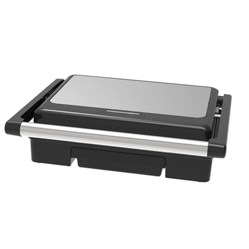 Professional 2 Slice Mini Press Grill Non-Stick Coating Cooking Plates Detachable Commercial Electric Contact Grill