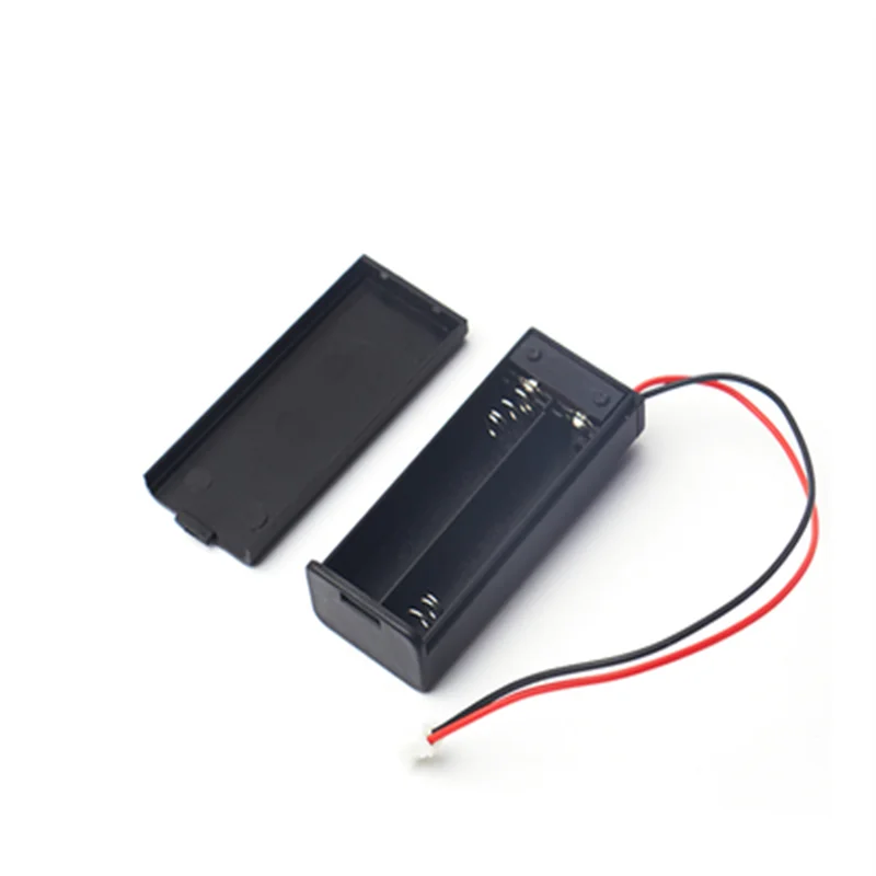 2aaa battery holder with PH2.0-2P Connector on Red&Black Wire Leads,cover and switch