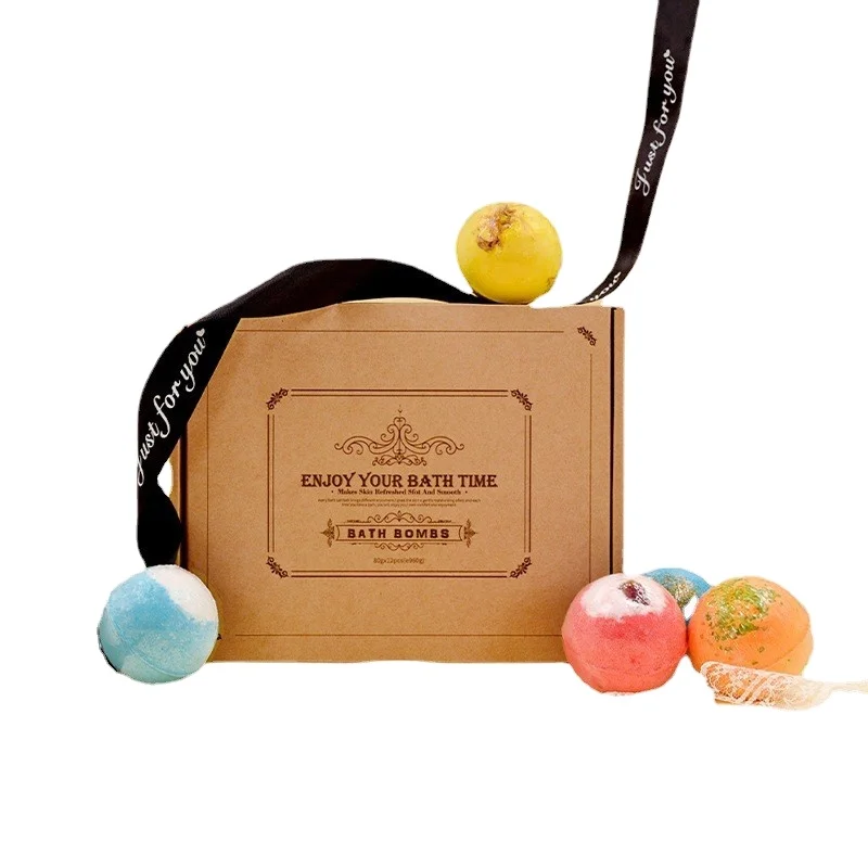 Organic Skin Care Bath Bombs Gift Set Rich Foam Nat-ural Formula Enjoy your bath time Relaxing Moisturizing Bath Tub Soap Balls