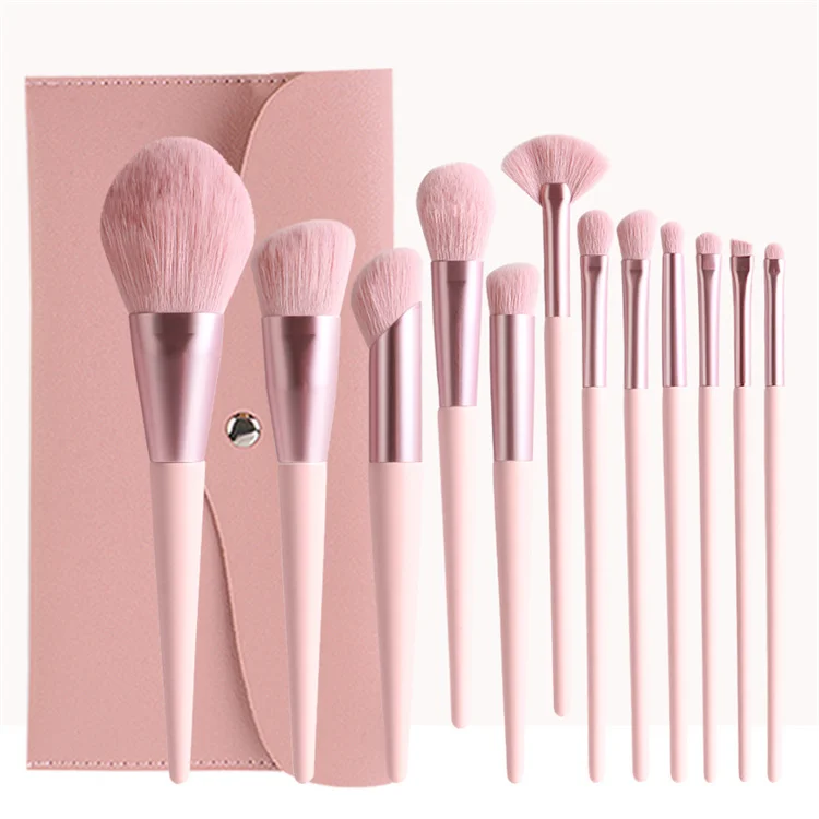 Wholesale Professional Cruelty Free Makeup Brush Kits Custom Logo Free Samples 12 pcs Makeup Brush Sets
