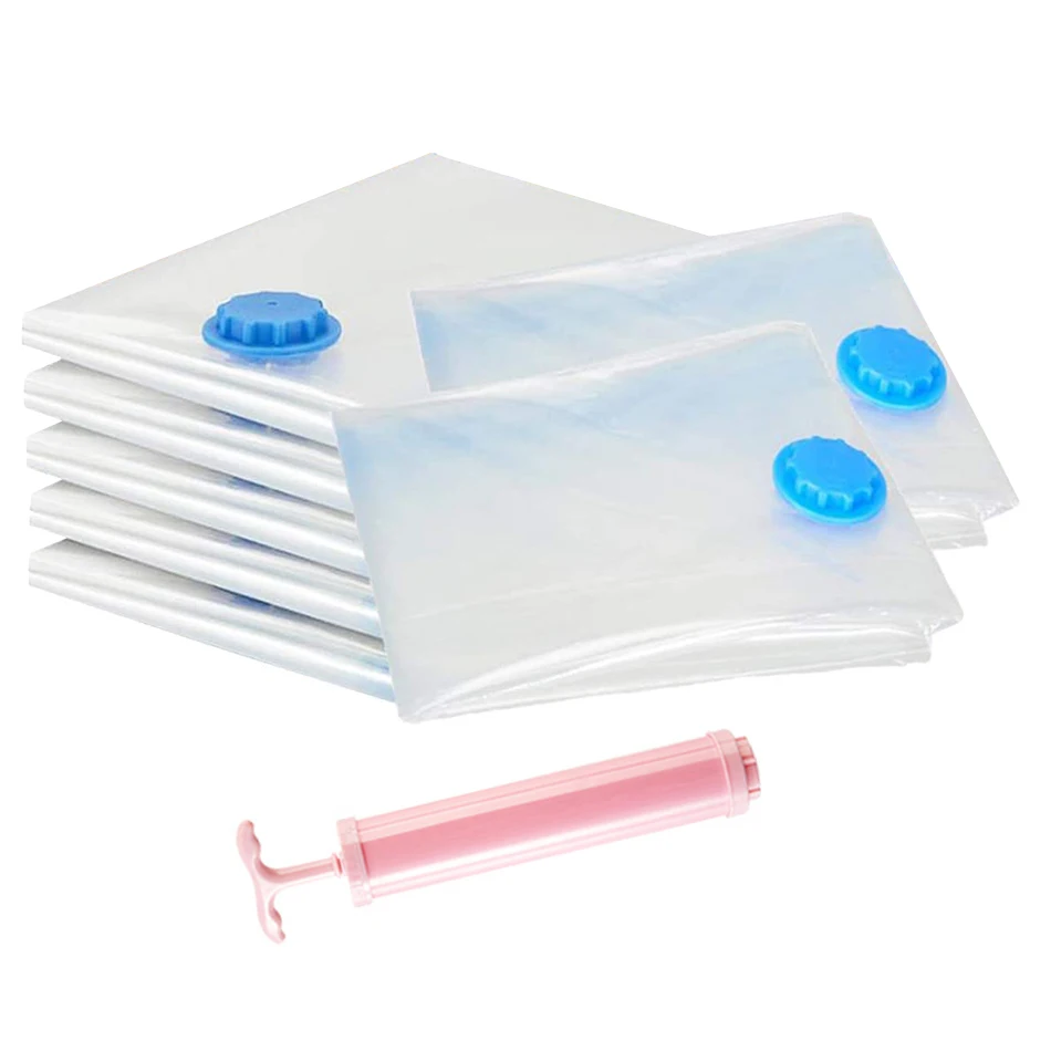 Прочные вакуумные пакеты для хранения одежды, подушки, постельные принадлежности, одеяло, больше пространства, экономия, компрессионная сумка с застежкой-молнией