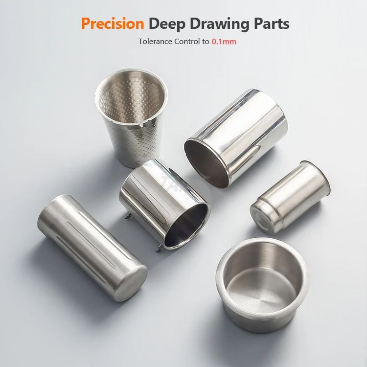 Custom OEM Sheet Metal Stamping Aluminium Stainless Steel Copper Deep Drawing Drawn Cover Shell Housing Can Parts