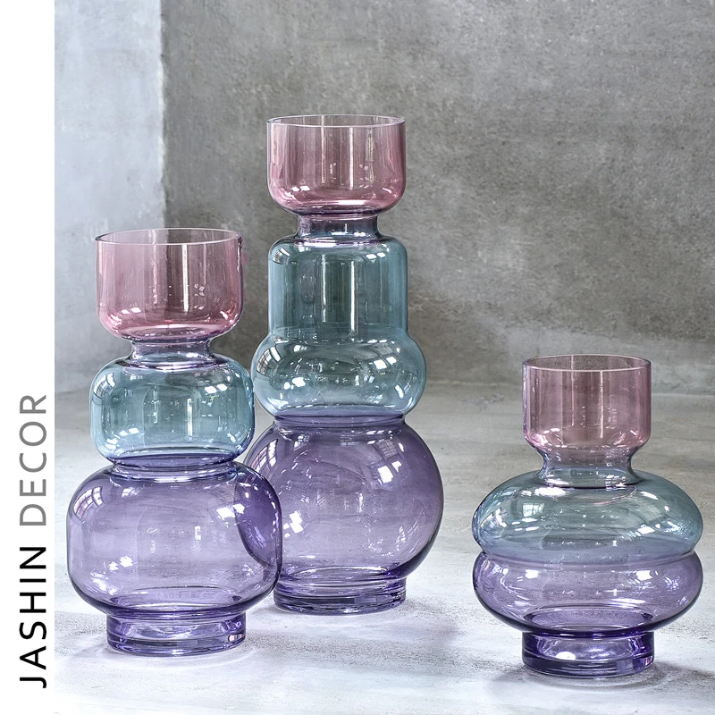 Tabletop Decoration Wholesale Nordic Home Wedding Creative Unique Decorative Clear Flower Bottle Glass Vase