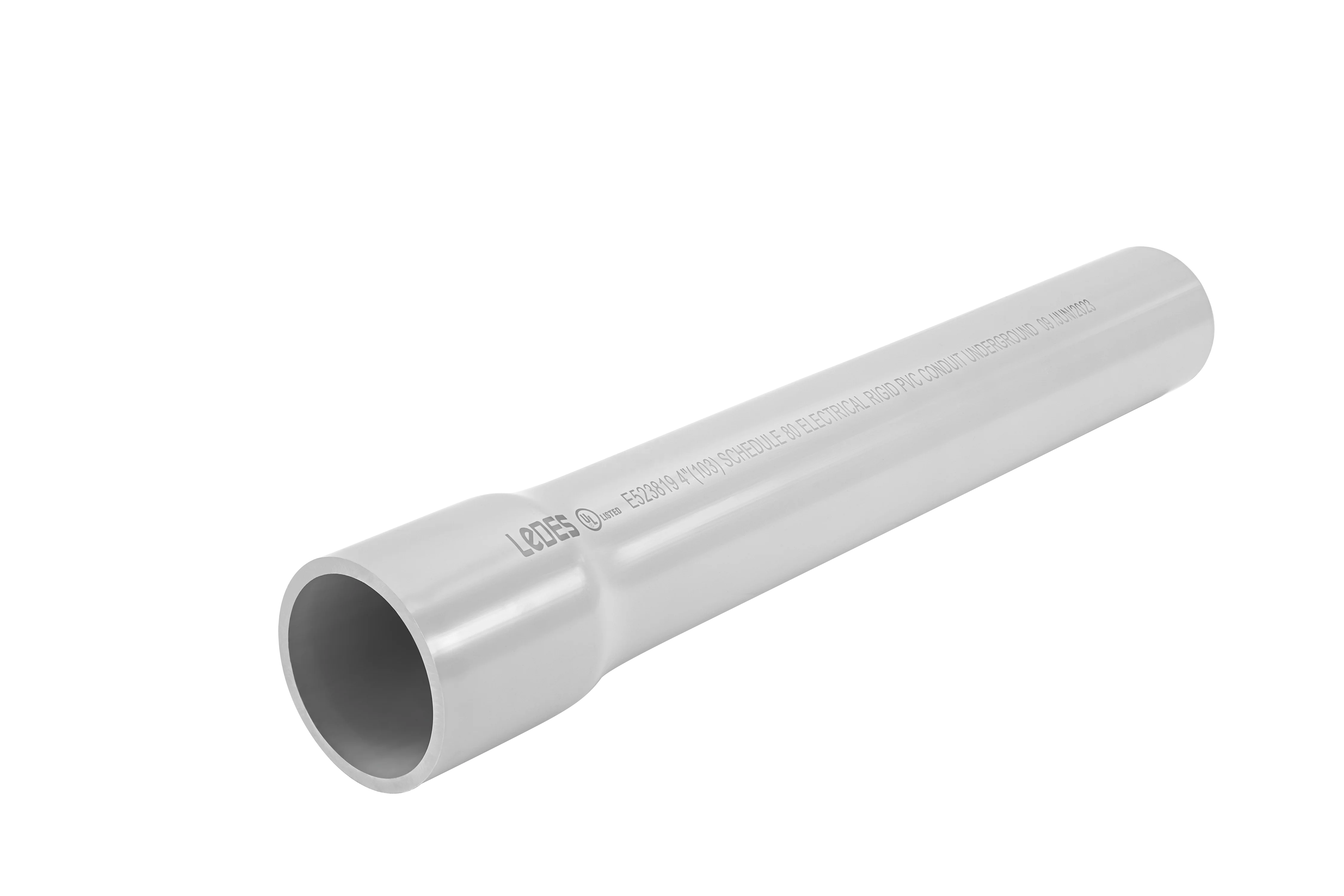 1/2'~8' UL651 Certified Schedule 80 PVC Pipes Suppliers Sunlight Resistant PVC Electrical Conduits for Underground Application
