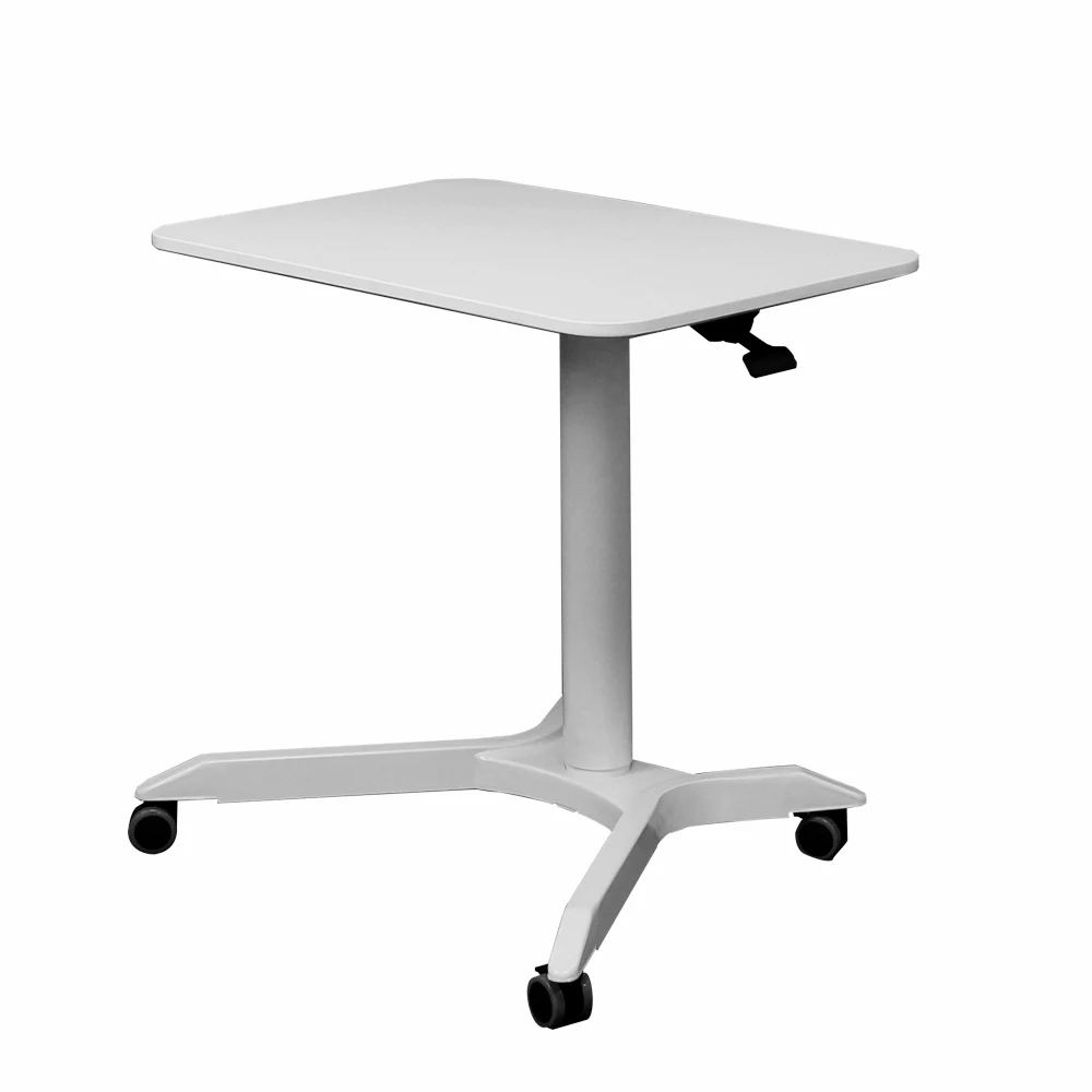 white artistic mobile height adjustable standing desk