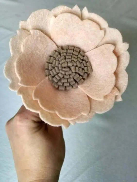 Floral Felt Flowers Wall  Decorations Sunflower Yellow 3D Flowers for Party Photo Backdrops