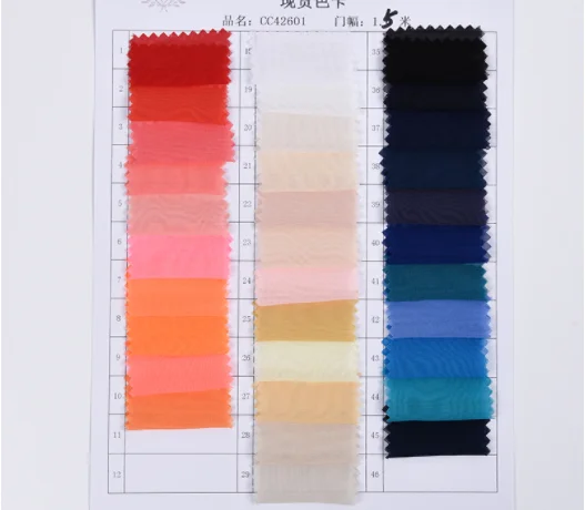 Fashion hot-selling factory direct hair wholesale custom-made comfortable imitation silk pure color ever-changing chiffon fabric