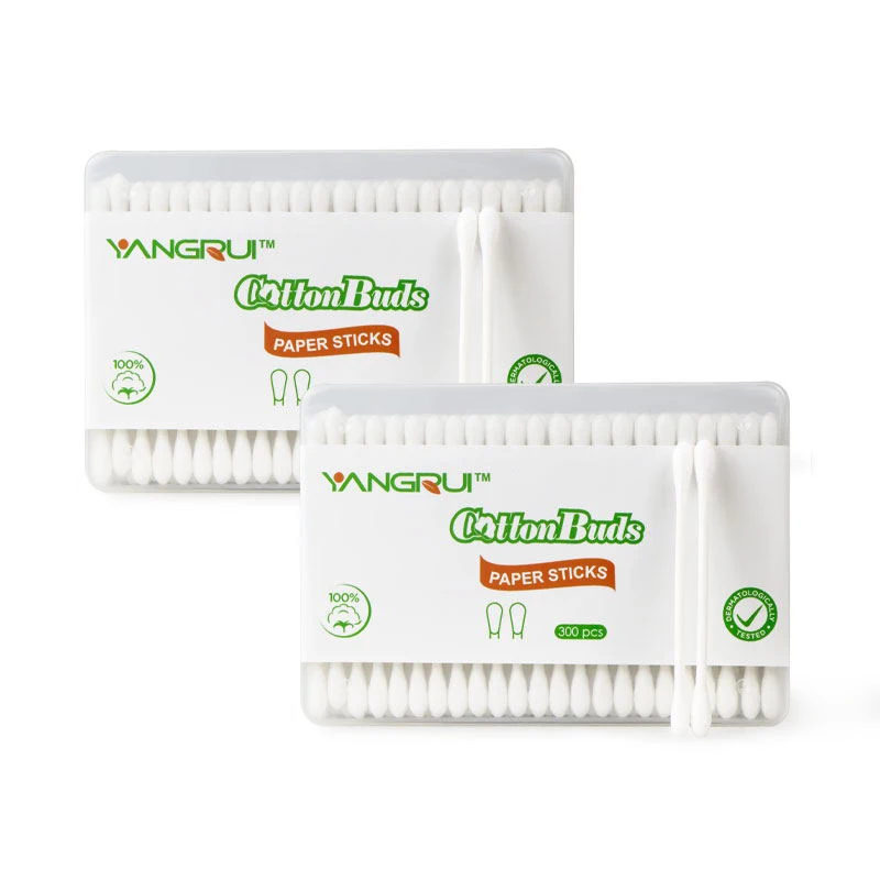 Wholesale New Design Ear Cleaning Cosmetic Sticks Cotton Mouth Swabs Cotton Bud