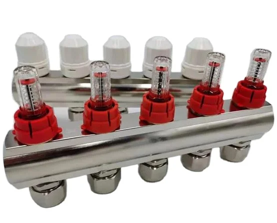 27.107 brass flow meter heating floor manifold