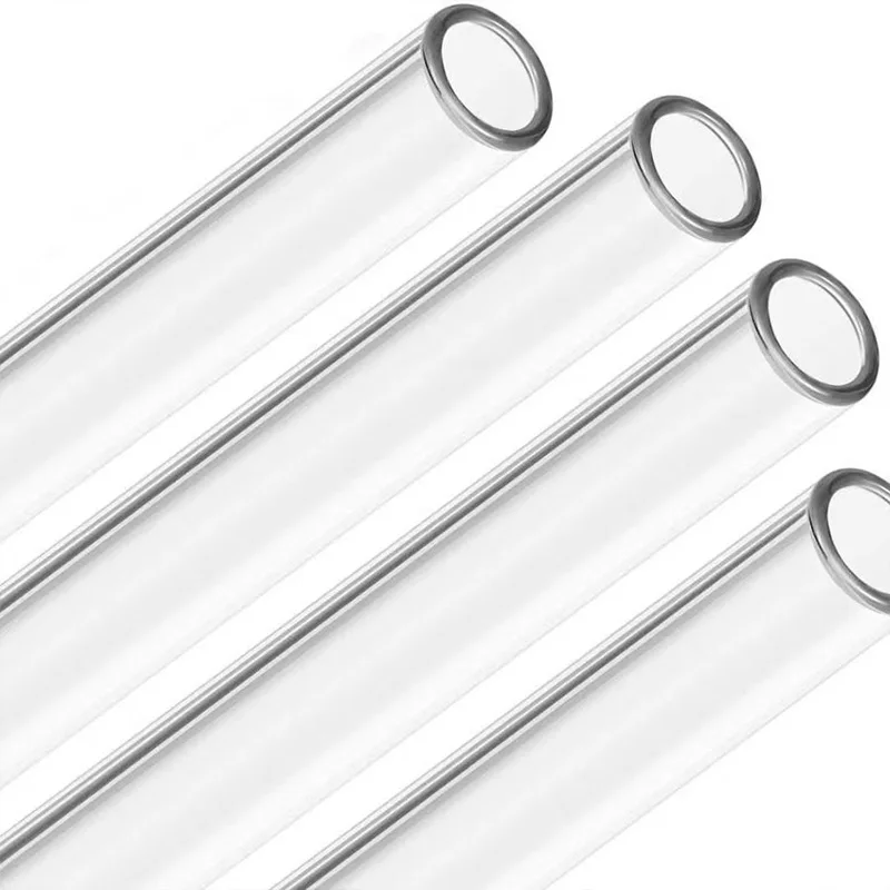 Оптовая Продажа с завода 14 мм * 200 стеклянная солома из боросиликатного стекла соломинка для питья аксессуары термостойкая многоразовая палочка
