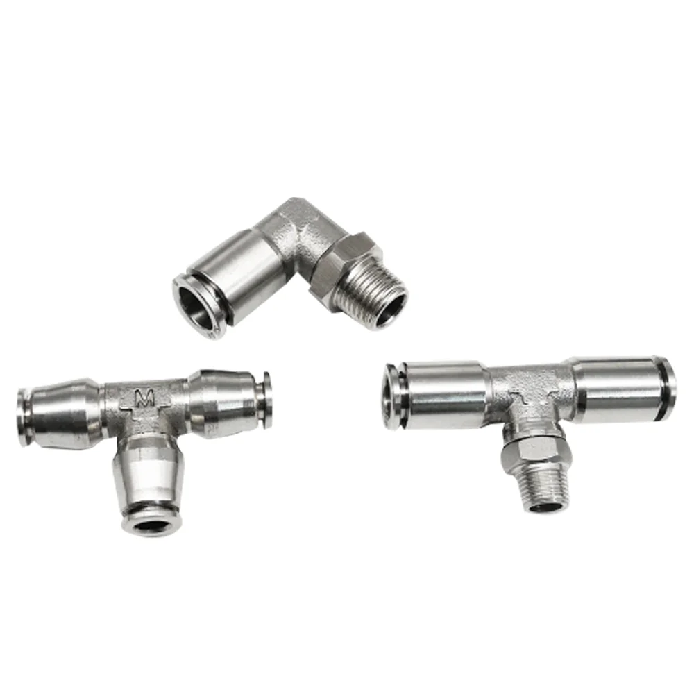 Sample Available Spot Express T Type Tee Connector Stainless Steel Push-in Fitting Pneumatic Components