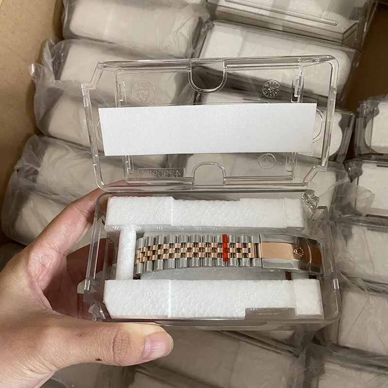 Ready To Ship Famous Brand Transparent Plastic Watch Box Watch Coffin 20 PCS Low MOQ with Wholesale Price