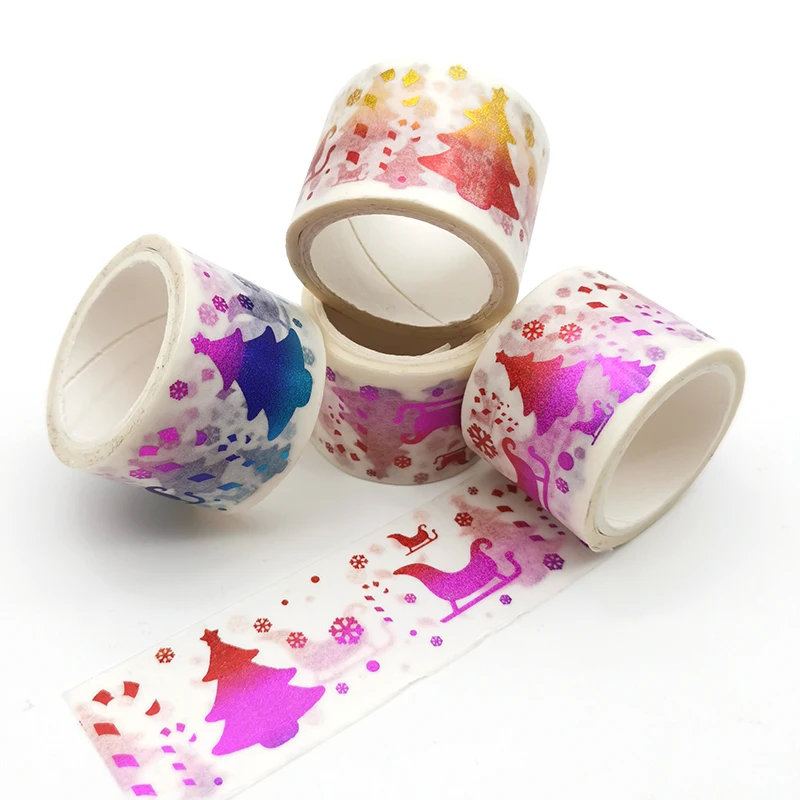Custom Foil Stamp Washi Tape In Bulk, Notebook Gold Foil Adhesive Washi Paper Tape Manufacturer Printing
