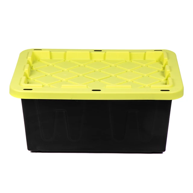 Plastic Storage Box 17 Gallon  Heavy Duty Storage Box  Lockable Container Tote large  plastic storage box